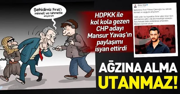 CHP-İYİ Parti-HDP ittifakının adayı Mansur Yavaş’ın ’Fırat Yılmaz Çakıroğlu’ paylaşımı isyan ettirdi
