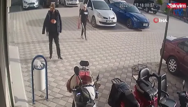 Hırsız sevgililer motosikletleri böyle çaldı