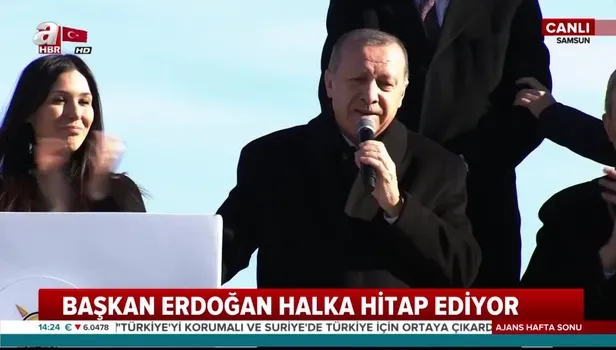 Başkan Erdoğan, Samsun'da halka hitap etti