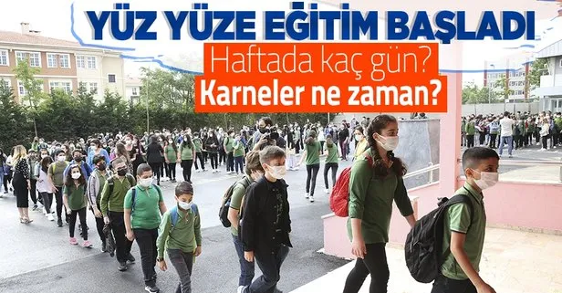 Son dakika: Ortaokul ve liseler için yüz yüze eğitim başladı! 2 gün yüz yüze 3 gün uzaktan eğitim