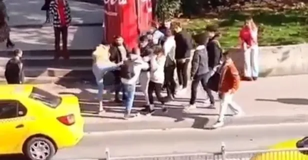Taksim’de yaşanan kavgalar kamerada