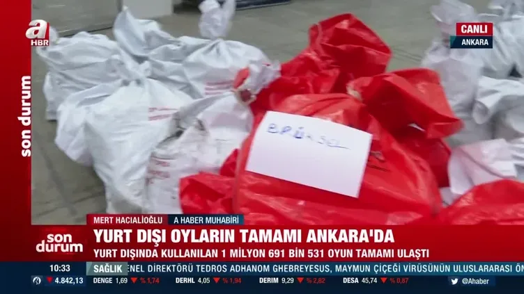 Yurt dışı oyların tamamı Ankara'ya ulaştı