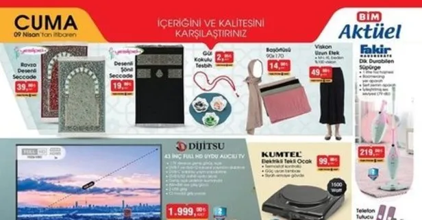 BİM 9 Nisan aktüel ürünler kataloğu! BİM aktüel katalog ürün listesi! BİM bu hafta neler var?