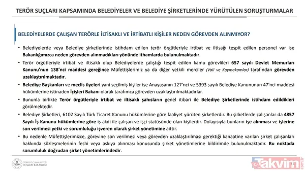 Belediyelerde CHP-HDPKK kirli işbirliği! Bakan Soylu: İBB'de 1668 kişinin terör iltisakı tespit edildi - 50