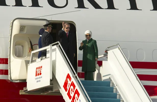 Başkan Erdoğan, Katar tarafından hediye edilen uçakla ilk yolculuğuna çıktı-2