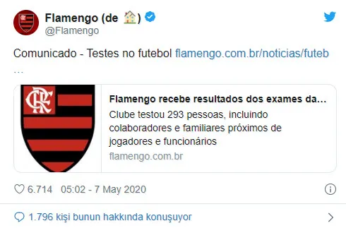 Brezilya Ligi'nde koronavirüs şoku | Flamengo'da 38 kişinin testi pozitif çıktı-2