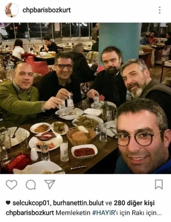 CHP'li isimden rakılı 'hayır' sloganı-1