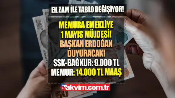 SSK, Bağkurluya 9.000 TL, Memura 14.000 TL maaş + seyyanen zam, refah payı! Polis, öğretmen, jandarma... MEMURA EMEKLİYE EK ZAM MÜJDESİ!