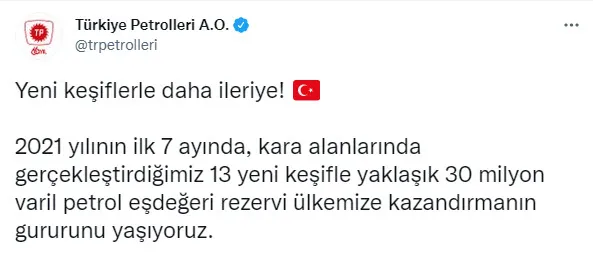 tpao-turkiye-petrolleri-anonim-ortakligi-ilk-7-ayda-30-milyon-varil-petrol-esdegeri-rezerv-turkiyeye-kazandirildi-1629136173762.jpg TPAO (Türkiye Petrolleri Anonim Ortaklığı): İlk 7 ayda 30 milyon varil petrol eşdeğeri rezerv Türkiye'ye kazandırıldı-1