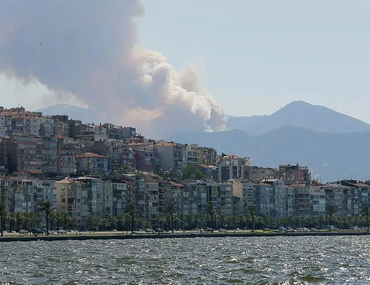 İzmir’de Balçova’dan korkutan yangın