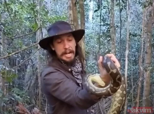 Sadece yardım etmek istemişti! Eline aldığı dev piton talihsiz adamın atardamarını parçaladı: İşte o anlar - 14