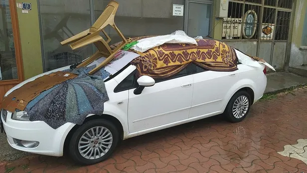 Son dakika: Kastamonu'da ceviz büyüklüğünde dolu yağdı!-2