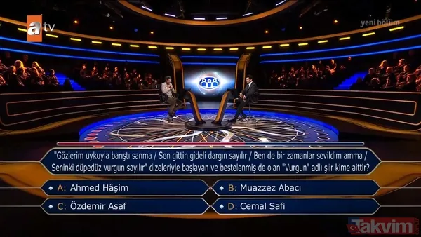 Kim Milyoner Olmak İster'de seyirciye güvendi yarışmadan elendi! Geceye damga vuran o soruyu kimse bilemedi! - 7