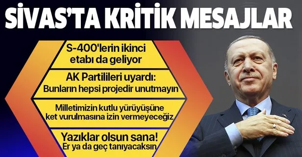 Son dakika: Başkan Erdoğan’dan AK Parti Sivas İl Teşkilat yemeğinde önemli açıklamalar