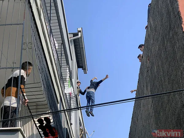 Adana'da eşinin çocukları alarak evi terketmesine öfkelenen koca damdan atladı - 9