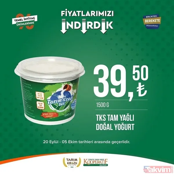 Tarım Kredi 5 Ekim FİYAT LİSTESİ 2023! Kooperatif marketlerinde indirimlerin son günü! Kırmızı mercimek 22.25, tost peyniri 59. 90... - 18