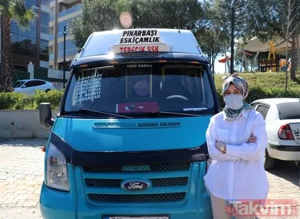 İzmir’in tek kadın minibüs şoförü! Elif Ergül sadece 23 yaşında