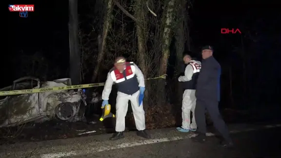 Safranbolu’da feci kaza: Araç alev aldı sürücü hayatını kaybetti