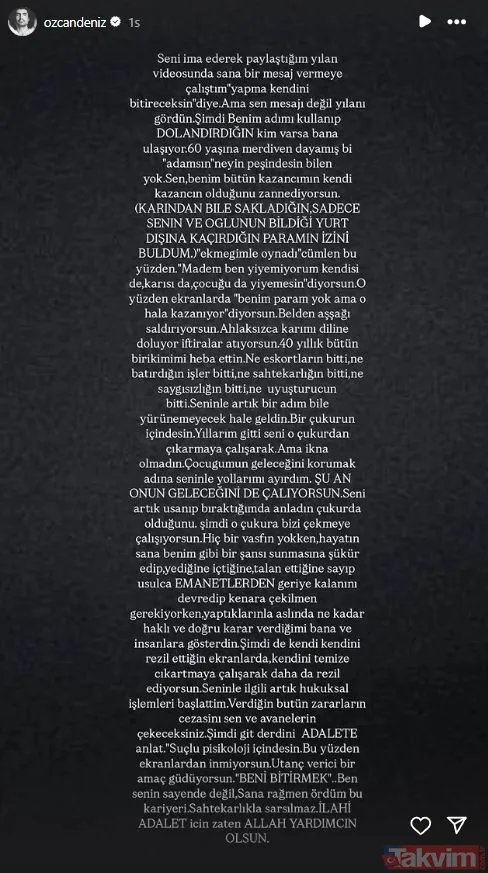 Şimdi git derdini ADALETE anlat. Suçlu psikolojisi içindesin. Bu yüzden ekranlardan inmiyorsun. Utanç verici bir amaç güdüyorsun. "BENİ BİTİRMEK"... Ben...