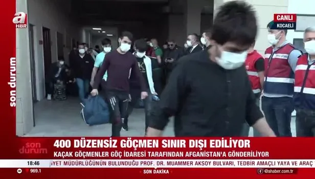 Kamyon kasasında kaçak olarak getirilen 400 göçmen sınır dışı edildi