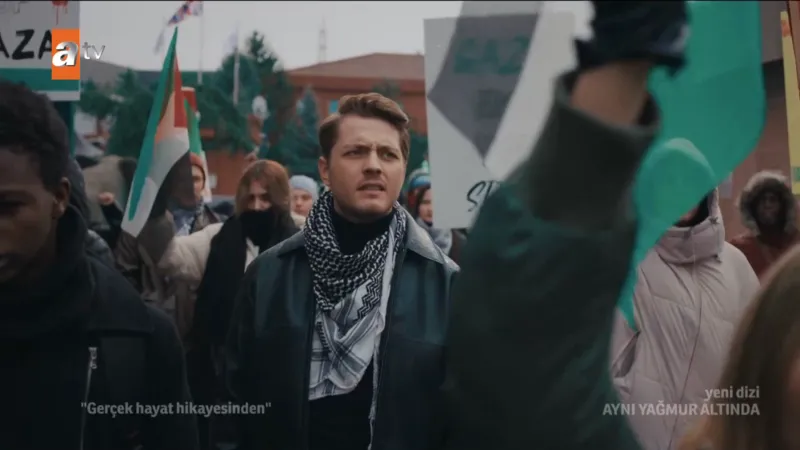 Aynı Yağmur Altında tek yürek: ATV’nin yeni dizisine Gazze sahnesi damga vurdu-5