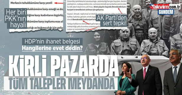 HDP'den ihanet bildirgesi! Özerklik, KHK'ların iptali, kayyumların kaldırılması... Kılıçdaroğlu hangilerine "evet" dedi? AK Parti'den sert tepki