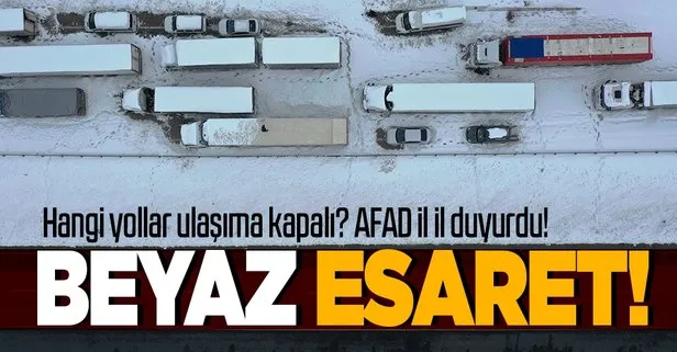 AFAD il il son durumu açıkladı! Kar yağışı nedeniyle hangi yollar ulaşıma kapalı?