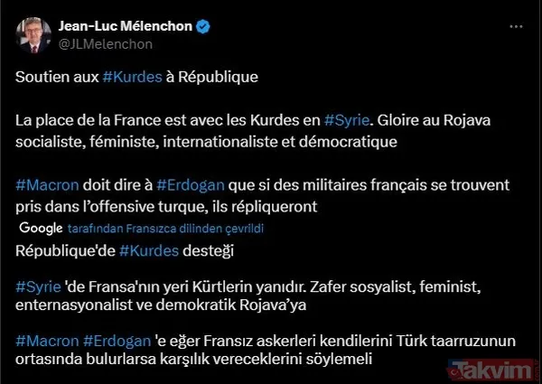 Fransa'ya Türk düşmanı lider: Jean-Luc Mélenchon terör örgütü PKK hayranı çıktı! Takvim.com.tr dosyasını açtı: Tek iyi özelliği Filistin’e destek - 14