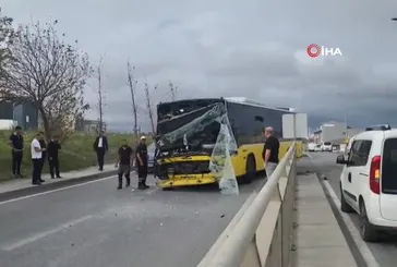 Sultangazi'de 2 İETT otobüsü çarpıştı: 1 çocuk ile 1 kadın yaralandı