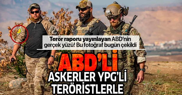 Bu fotoğraf bugün çekildi! ABD'li askerler YPG'li teröristlerle
