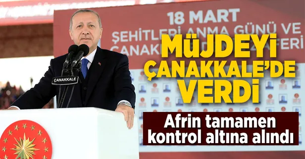 Cumhurbaşkanı Erdoğan Çanakkale'de duyurdu