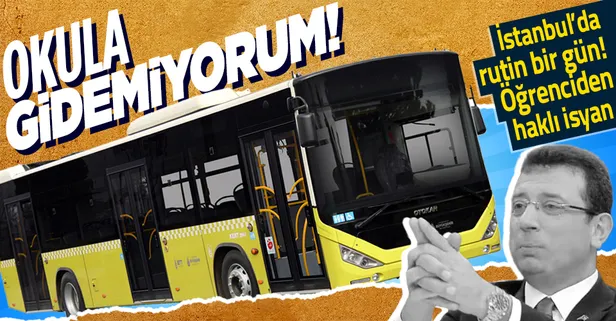 Yine İETT yine arıza! Okula gidemeyen bir öğrenci video çekip isyan etti