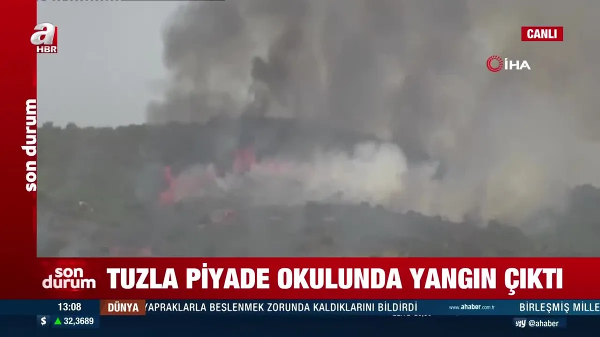 TUZLA PİYADE OKULU'NDA YANGIN!
