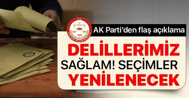 Yüksek Seçim Kurulu AK Parti temsilcisi Recep Özel: Delillerimiz sağlam seçimler yenilenecek