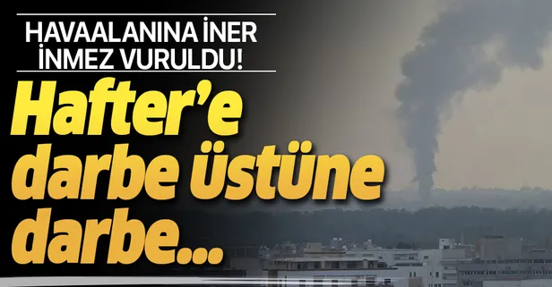Son dakika: Libya Ordusu, darbeci Hafter milislerine mühimmat taşıyan kargo uçağını vurdu