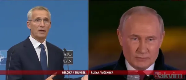 SON DAKİKA: Dünya tarihine kazınacak an: NATO Genel Sekreteri Stoltenberg Rusya'yı kınarken Putin meydan okudu - 1