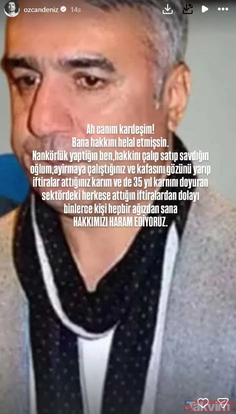 Aile krizi büyüyor! Özcan Deniz ağabeyi Ercan Deniz’e resti çekti: Helallik yok! - 7