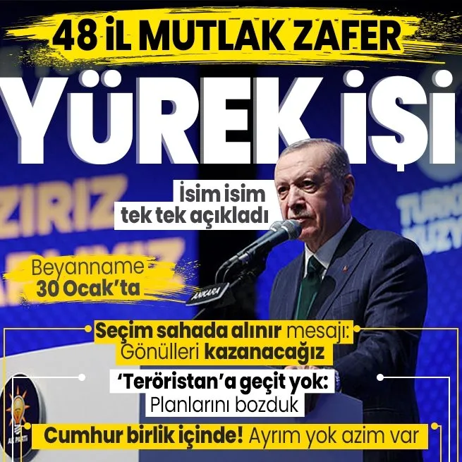Başkan Erdoğan’dan AK Parti aday tanıtım toplantısında önemli açıklamalar | Ankara’da Turgut Altınok İzmir’de Hamza Dağ aday oldu