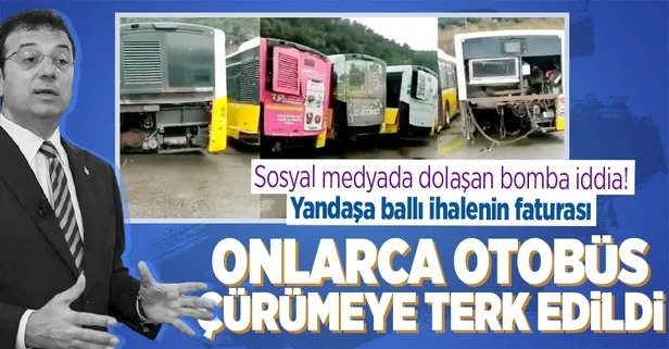 Bakım ihalesini CHP’li Özgür Karabat’a veren İETT’nin otobüs mezarlığı görüntülendi! Sosyal medyayı ayağa kaldıran video
