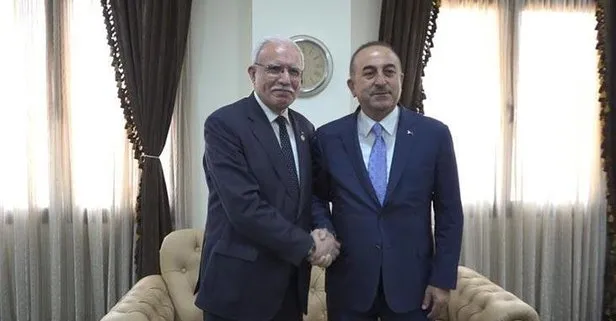 Son dakika: Dışişleri Bakanı Çavuşoğlu, Filistinli mevkidaşıyla görüştü