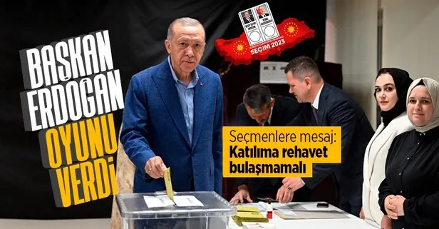 Türkiye sandık başında! Başkan Recep Tayyip Erdoğan oyunu kullandı