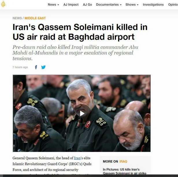 Süleymani'ni ölümü dünya basınında: Ortadoğu'da dehşet verici yeni bir sayfa açılacak-2