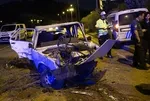Dur ihtarına uymayıp kaçtı dehşet saçtı! Ekip aracına ve otomobile çarptı | 3’ü polis 10 yaralı