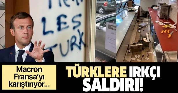 Fransa’da Türklere ait kasap dükkanına ırkçı saldırı!