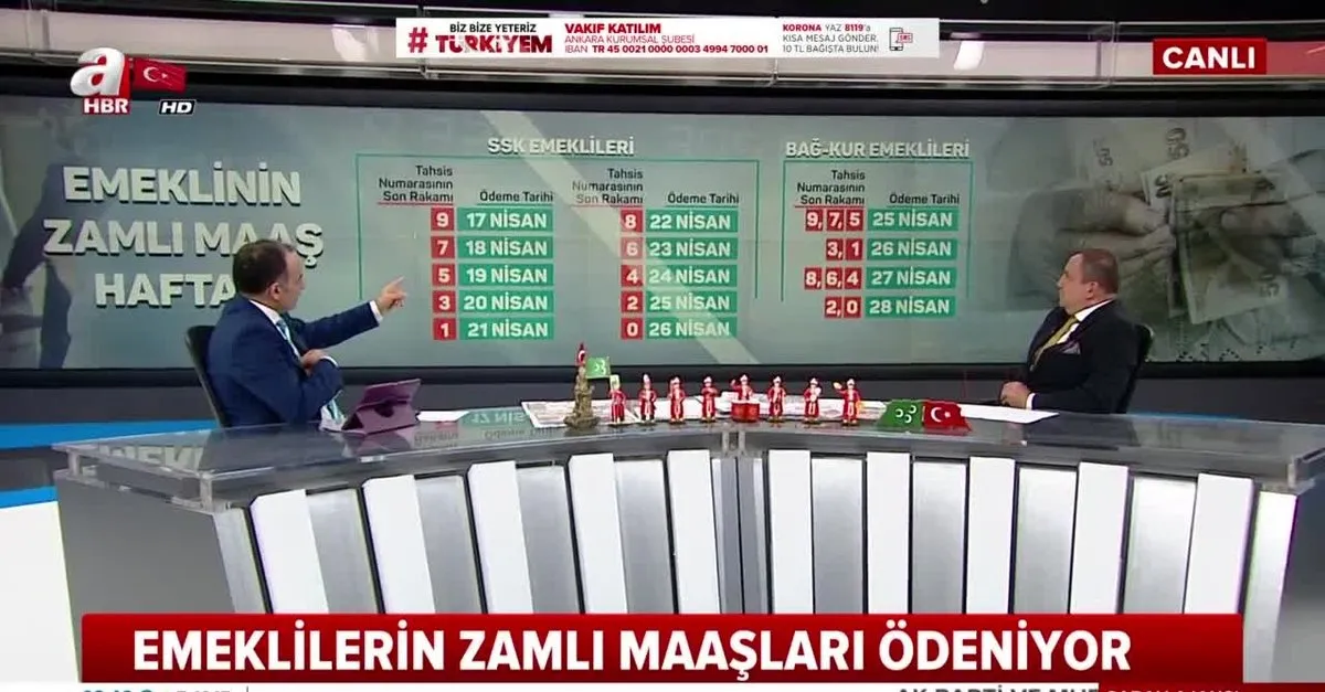 Emeklilere bin 500 lira | Tahsis numarasına göre SSK SGK ve Bağ-Kur emeklileri maaşlarını ne zaman alacak? | Takvim TV