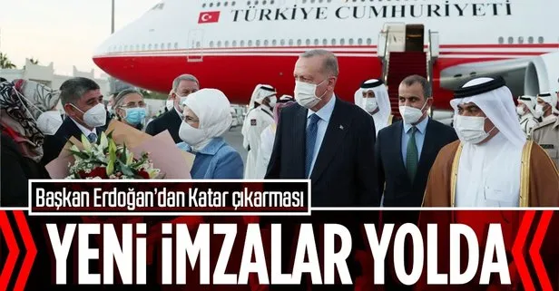 Başkan Recep Tayyip Erdoğan Katar’da
