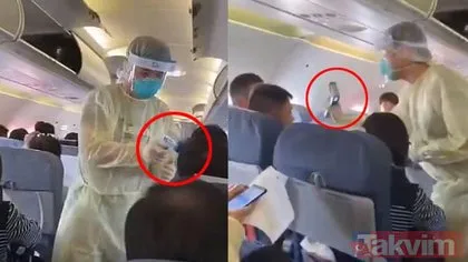 Çin’de virüs paniği: Uçakta tarama yapıldı! Korkutan açıklama geldi