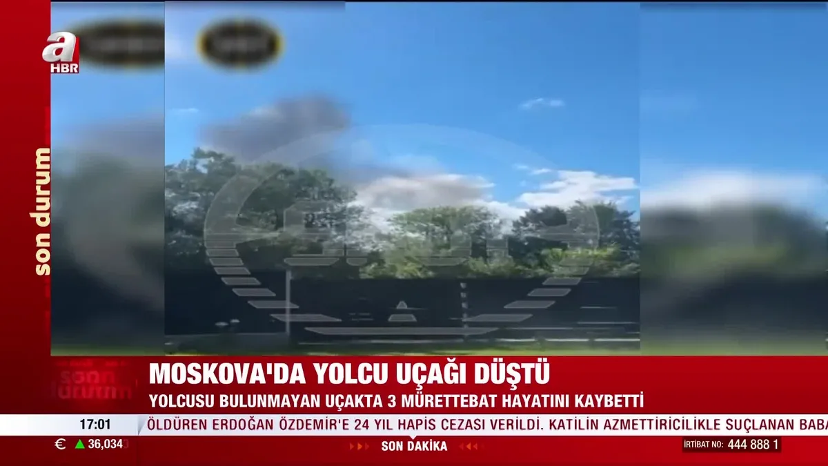Moskova'da yolcu uçağı düştü!