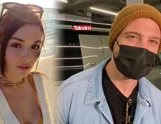 Hande Erçel havaalanında aşka geldi! Herkes onları seyretti! Kerem Bürsin'in hasretine dayanamadı tam 30 dakika boyunca...
