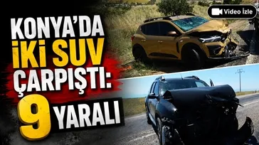 Konya'da iki SUV çarpıştı: 9 yaralı